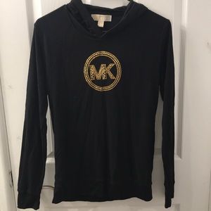 Michael Kors logo hooded shirt